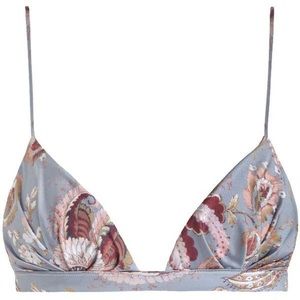 zimmermann pavilion tri tuck floral bikini top